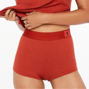 Savage x Fenty Womens Lounge‎ Sexy Rib Essentials Boy Shorts Size 4X Red Chili
